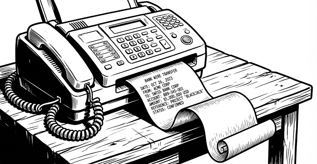 The Fax Machine. Why we still send money like it's 1973.
